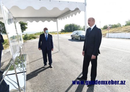 Prezident İlham Əliyev Bakı-Şamaxı-Muğanlı-İsmayıllı–Qəbələ avtomobil yolunun bir hissəsinin yenidən qurulması layihəsi ilə tanış olub
