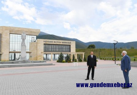 Prezident İlham Əliyev Şəkidə səfərdə olub - FOTO