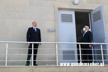 İlham Əliyev Bakıda yenidən qurulan yarımstansiyanın açılışında   - FOTO