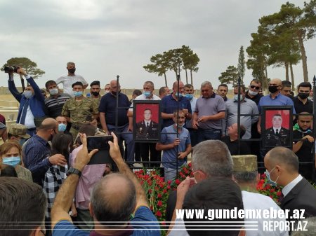 Şəhid general və polkovnik dəfn olundu - FOTOLAR