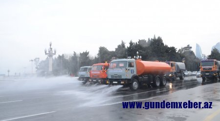 Bakı küçələri yenidən dezinfeksiya edilir