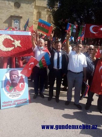 Milliyətçilər Türk şəhidlərini ziyarətdən sonra, mənəvi qərargahlarına toplaşdılar - FOTOLAR