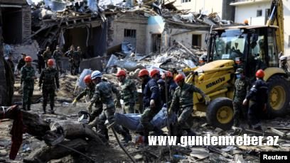 Gəncə şəhərinin raket atəşinə tutulması nəticəsində 9 mülki şəxs həlak olub