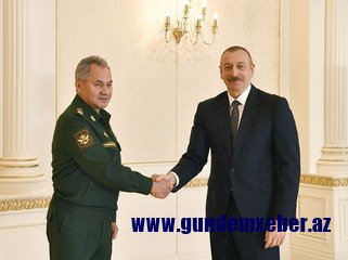 Prezident İlham Əliyev Rusiyanın müdafiə nazirini qəbul edib