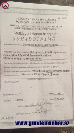 Hacıbala Abutalıbov “Azİmport”la əlbir olub vətəndaşın mülkiyyətini dağıdıb