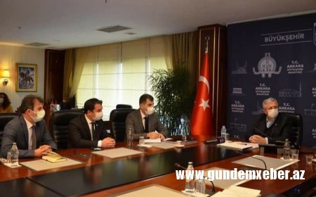 AY Partiya Başqanı Ankara Böyük şəhər Bələdiyyə Başqanı ilə görüşdü - FOTOLAR