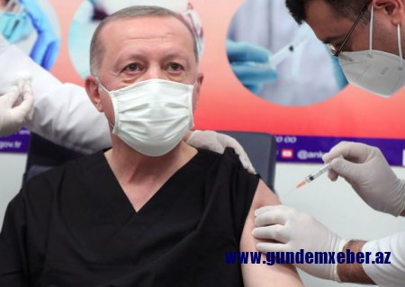 Ərdoğana COVID-19 peyvəndinin ikinci dozası vuruldu