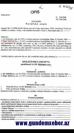 Əli Abdullayevin Çexiya paytaxtında şirkəti aşkarlandı - "MEDEKSPRESS"