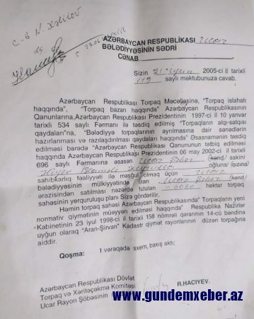 Ziya Məmmədovun qanunsuz əməllərinə dözməyən vətəndaş ölüm aclığı aksiyasına başlayır - FOTOLAR