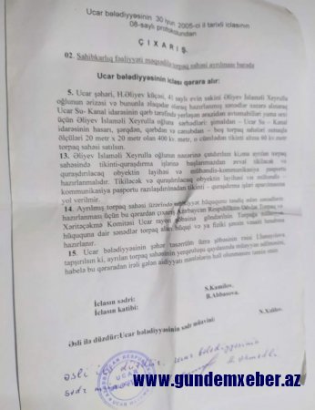 Ziya Məmmədovun qanunsuz əməllərinə dözməyən vətəndaş ölüm aclığı aksiyasına başlayır - FOTOLAR