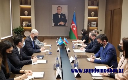 Ceyhun Bayramovla Volkan Bozkırın görüşü başlayıb