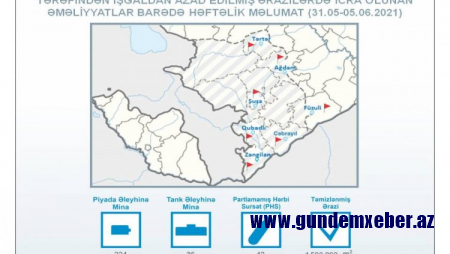Azad olunan ərazilərdə aşkarlanan minaların sayı AÇIQLANDI