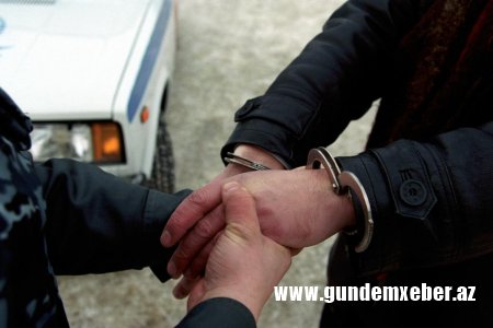 Polislərə qarşı zor tətbiq edən şəxs tutulub