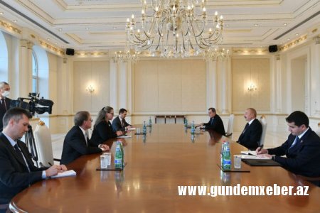 Prezident İlham Əliyev ABŞ Dövlət katibinin köməkçisinin müavinini qəbul edib