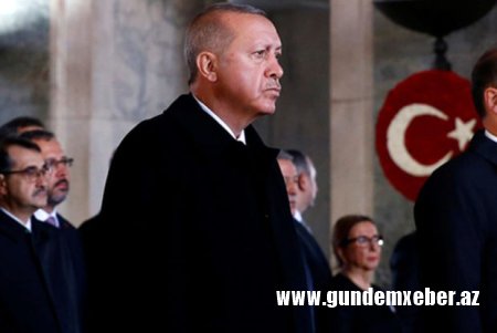 Ərdoğan Atatürkün anım mərasimində iştirak etdi - VİDEO