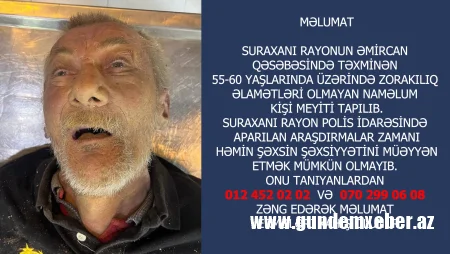 Suraxanıda kişi meyiti tapılıb