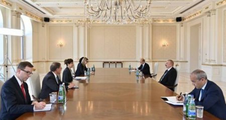 İlham Əliyev ABŞ dövlət katibinin enerji diplomatiyası üzrə müavininin müşavirini qəbul edib