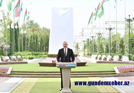 İlham Əliyev Özbəkistanın Ürgənc şəhərinə gedib