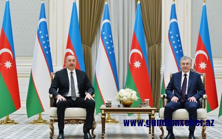 Azərbaycanla Özbəkistan arasında strateji tərəfdaşlığın dərinləşdirilməsi haqqında Bəyannamə imzalanıb