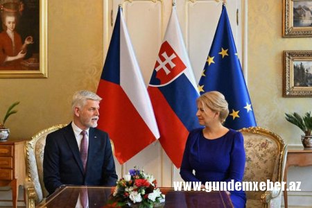 Çexiya və Slovakiyanın prezidentləri Kiyevə səfər ediblər