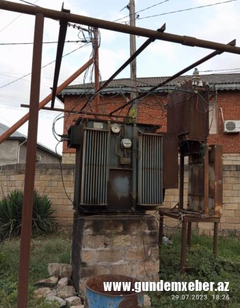On mindən artıq qəsəbə sakinlərinə normadan 40 V aşağı elektirik enerjisi verilir - NARAZILIQ