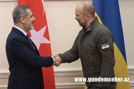 Türkiyə XİN başçısı Ukraynanın baş naziri ilə görüşüb