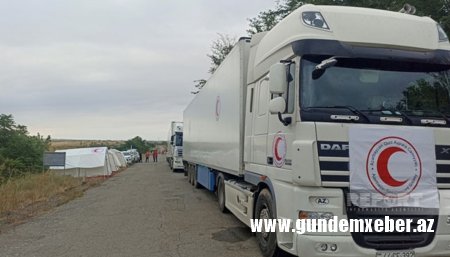 Bakıdan erməniəsilli şəxslərə yardım aparan TIR-lar Ağdam-Xankəndi yolunda gözləyir (YENİLƏNİB)