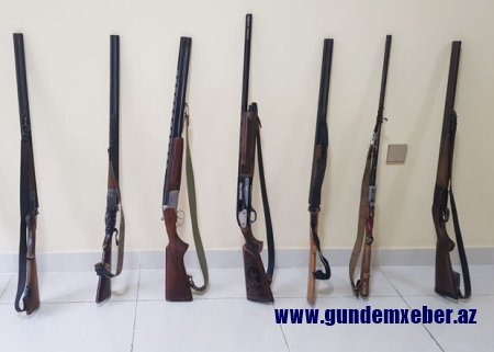 Göyçayda bir gündə vətəndaşlardan qanunsuz saxlanılan səkkiz odlu silah götürülüb