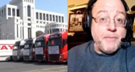 Erməni jurnalist Laçınla sərhəddəki “TIR şousu”nu ifşa etdi: “Yük maşınları boş idi” - Video