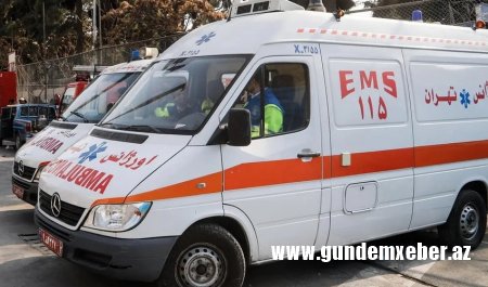 Tehranda xəstəxanada güclü yanğın olub
