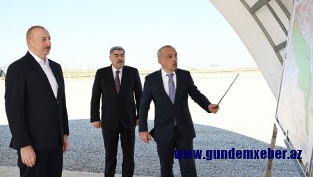 Prezident Şirvan suvarma kanalının təməlini qoydu