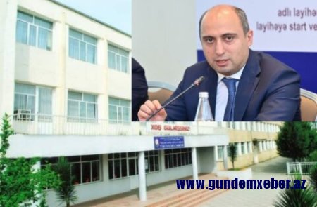 Emin Əmrullayevin menyusuna: Göyçay şəhəri 7№-li orta məktəbin öz qanunları var –diplomsuz direktor müavini, “ailə podratı” və s.