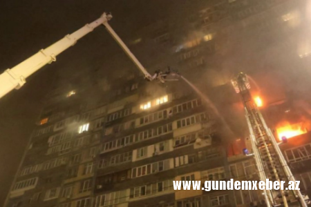 Rusiyanın Kiyevə gecə saatlarında endirdiyi zərbələr nəticəsində 12 nəfər yaralanıb-FOTO