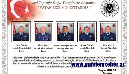 Türkiyədən təyyarə qəzası ilə bağlı SON DƏQİQƏ MƏLUMATI - RƏSMİ
