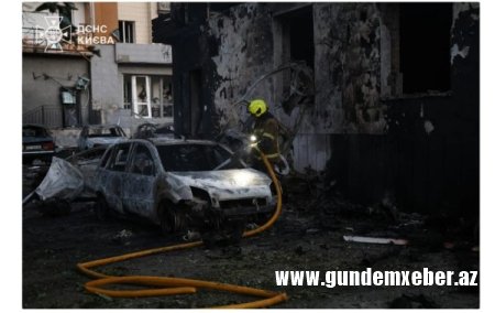 Rusiyanın Kiyevə zərbələri nəticəsində bir nəfər ölüb, səkkiz nəfər xəsarət alıb
