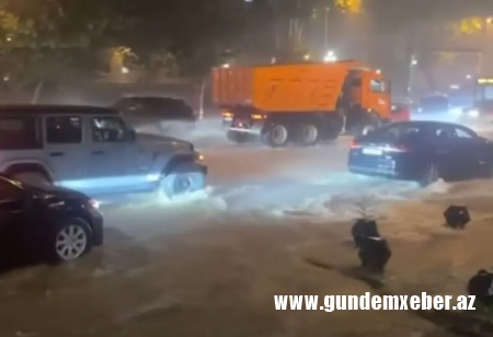 Güclü leysan Tbilisi və ətraf bölgələrdə ciddi fəsadlar törədib